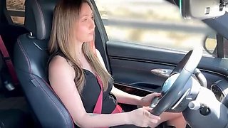 Hot Russian Stepmom Alina Rai Caught Masturbating in Car by Stranger - Big Tits MILF Gets Fingered to Orgasm