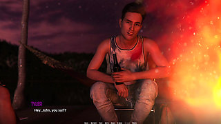 Dominos Beach 6: Jhon Night Surfing First Time & Zoe Cave Hookup