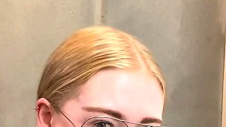 Curly Blonde Teen Records Solo Dildo Masturbation More at