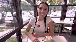 Skinny brunette Eva Generosi gets fucked by Romeo Mancini