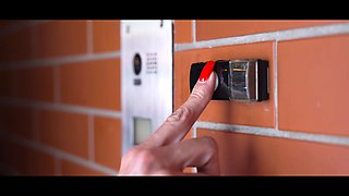 Watch as a hot cougar dominates her obedient friend in lingerie & stockings