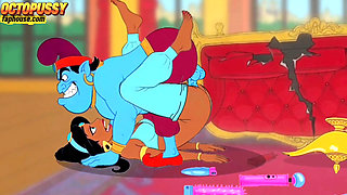 Futanari. Princess Jasmine Girl with a Big Dick. Porn Aladdin Series.