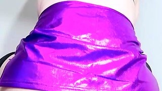 Ebony tranny Brii jerks her black boner in solo masturbation