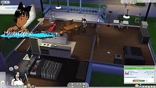 Sims 4 - More daily life and having sex on the table and bed