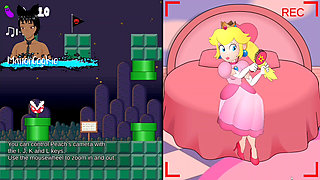 Luigi's camera - Watching Princess Peach finger her pussy