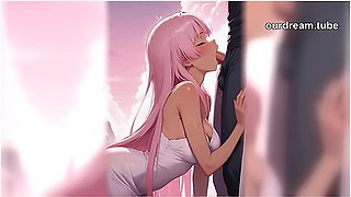 Pink Hair Anime Girl In A Magical World Never Gets Tired (ai Hentai)