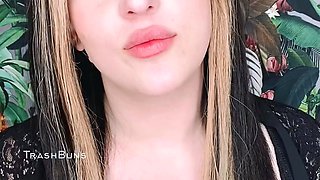 Orgasm of blonde Teen with big boobs