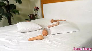 Ts Blondie Bella Atrix Frolicking with Her Jizz-shotgun and Fucktoys