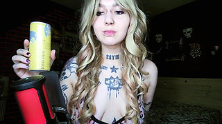 Sexy Alternative Blonde Burping