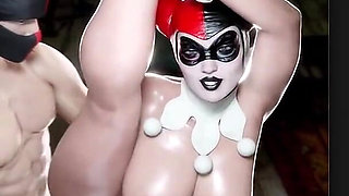 Tight Bald Pussy Harley Quinn Laughs While Getting a Nice Hard Bulging Fuck