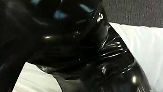 two women fetish latex asslicking and anal mff