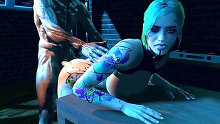 Thirsty sexy robot lady Wraith931 craves some anal action