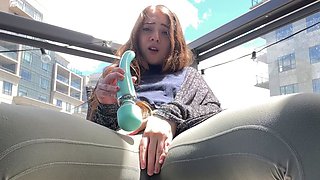 Big boob brunette masturbates on webcam
