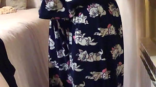 Sexy Bedtime Pajama Try-on - Getting Cozy Before Sleep