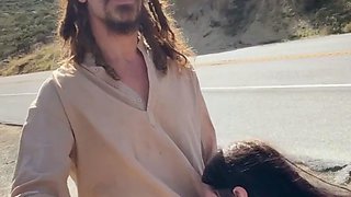 Roadside public blowjob from tattooed hottie Mag Numb