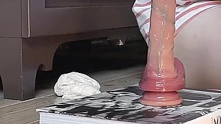 Shaved Pussy Sensual Dildo Ride Till Orgasm