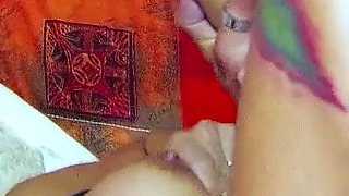 Stepson fucks horny Milf Halanka in the ass and gives her cumshot
