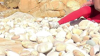 I Lick All the Cum of Sugardaddies Cock on a Secret Beach After Our Hike