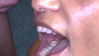 Ebony Babe Violette Love Debut Bukkake