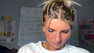 Blonde teen Sierras first erotic masturbation video