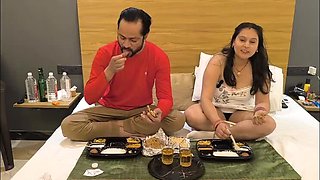 Desi stepdaughter PujaPrem seduces stepdad with her pink pussy - sucks big dick & rides monster cock hard