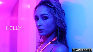 BLACKED Stunning Blonde Kelly Collins Gets Spit-Roasted By Two Massive BBCs: Porn