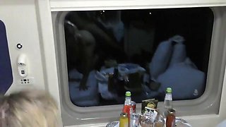 Fucking Stranger in Train s Bathroom and Compartment: Blowjob, Doggy  Big Tits Porn