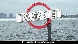 Tittyattack - busty brazilian nailed by the pool