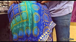 Desi Aunty Myra Fucks Stepson with Big Ass in Doggy Style - Indian Mom Blowjob and Cumshot