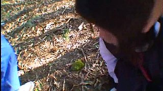 Hot Asian Toyed In Threesome Outdoor