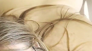 Hairy Cum Slut Gets a Facial and a Piss in Her Body