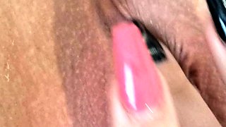 Close up solo beauty toying ass