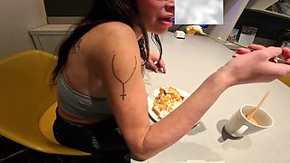 Valentina More Wrecked by Strangers Rough Morning Pounding at Cafe