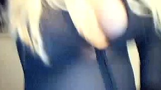 Blonde Pregnant Babe with Big Boobs