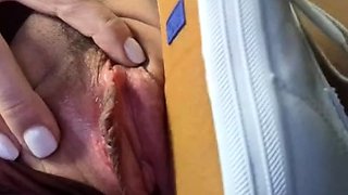 LinaBlackly - Cum on Lina's Body and Her Keds - Foot Fetish