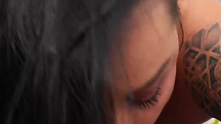 Daphne Klyde sloppy POV BBC blowjob and foreskin play