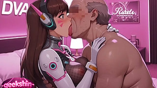 Dva sex and kiss with unknwon man