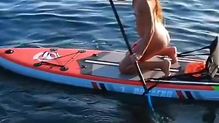 Voyeur! Sexy Hairy MILF Surfer Discovered by Drone