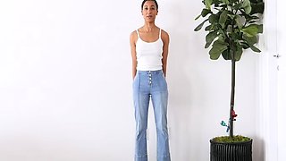 Stacked brunette goes solo toys and masturbation