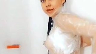 Small titted babe toys her pussy on webcam