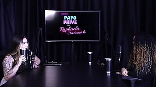 Slutty brunette plays stripper after talking about the demands of doing a live show, and took part in an orgy - Charlottye (WATCH ON: SHEER/RED)