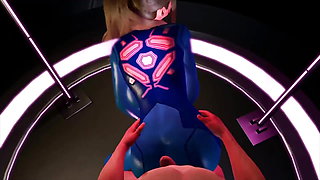 Samus Throws Her Perfect Suited Ass Back On a Big Cock
