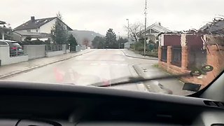 a truck driver fucked a amazing brunette in the woods