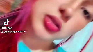 Cute Girl Changes Her Panties in Front of the Mirror