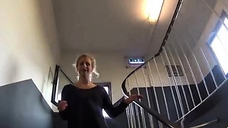 Blonde Amateur Receives Facial After Deep-Throat Blowjob