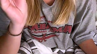 Hottest Amateur 19yo Blonde Teen going solo on Webcam