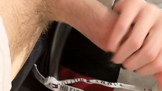 Amateur student blowjob on the balcony pov