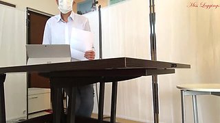 Italian MILF Blowjob Role Play - Fucking For Loan In Glasses