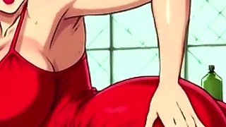 Classic Cartoon Style Nude Women in Kitchen