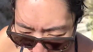Outdoor Blowjob While Hiking in the Desert - Amateur Wmaf - Cum in Mouth Public BJ Swallow